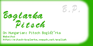 boglarka pitsch business card